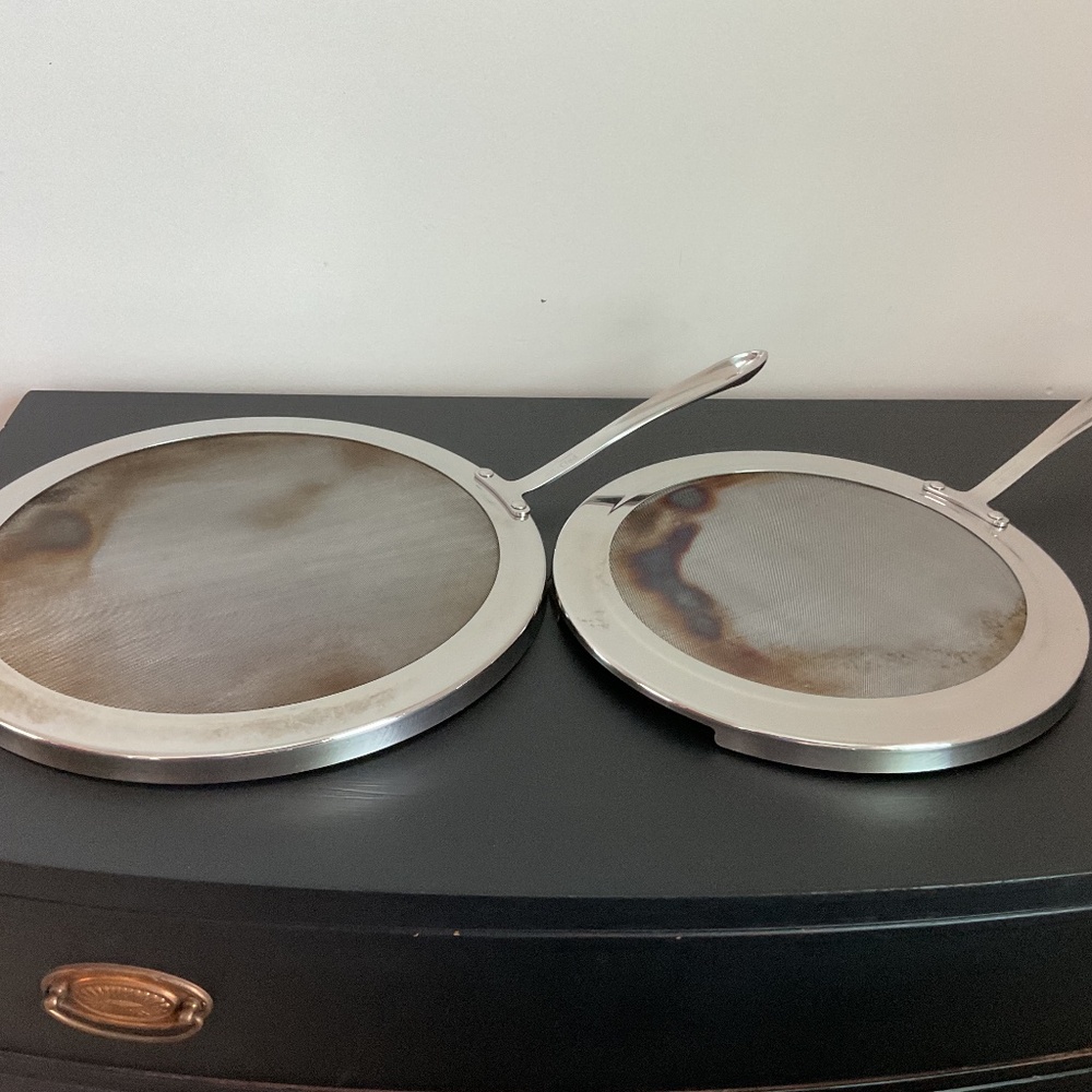 All-Clad Stainless-Steel Splatter Screens 11 1/2” & 13” Set of 2